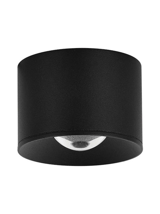 Zambelis Lights Σποτ Οροφής Εξωτερικού Χώρου με Ενσωματωμένο LED σε Μαύρο Χρώμα S131